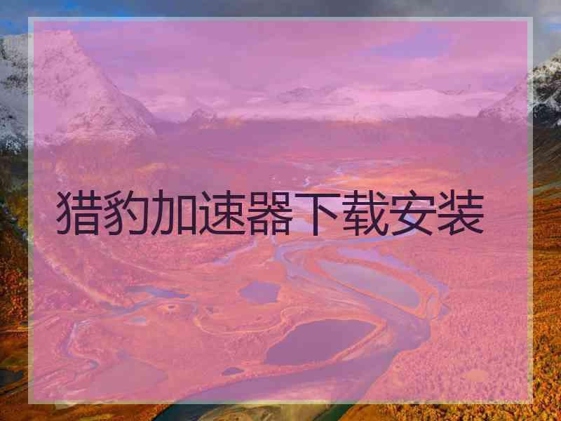 猎豹加速器下载安装