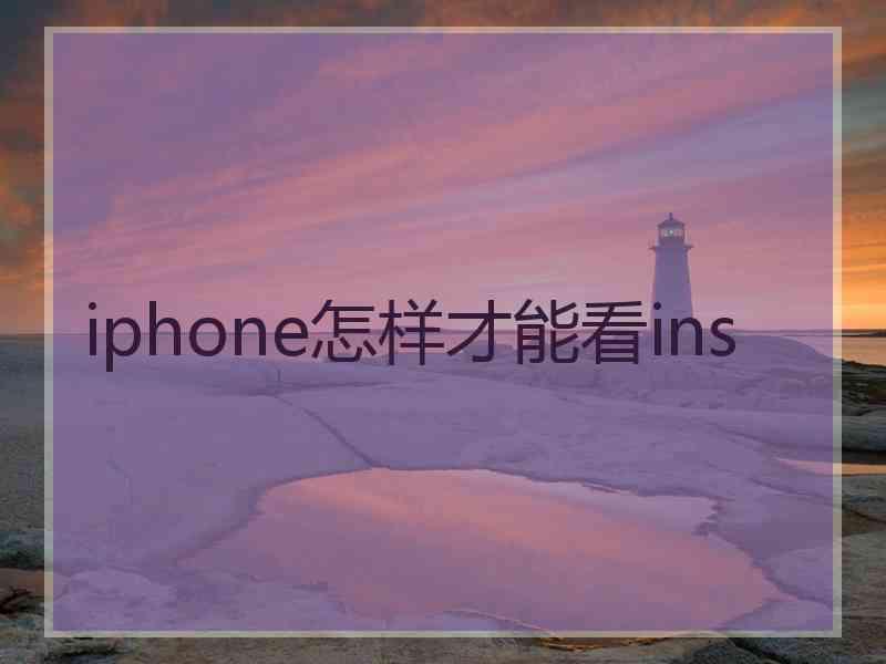 iphone怎样才能看ins