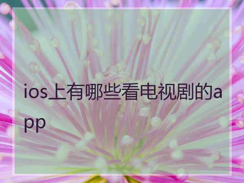 ios上有哪些看电视剧的app