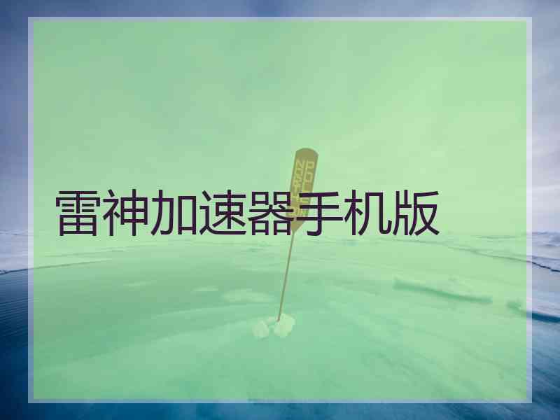 雷神加速器手机版