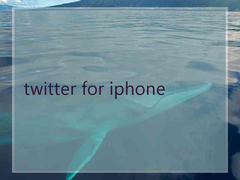twitter for iphone