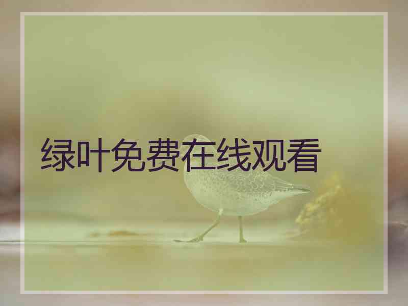 绿叶免费在线观看